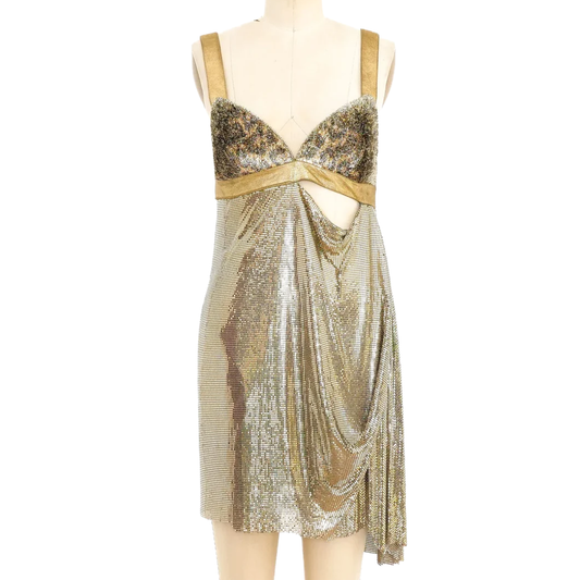 Gianni Versace FW 1994 - Gold Chain Mail dress (Featured in the 1997 Metropolitan Museum of Art's exhibition "Gianni Versace")