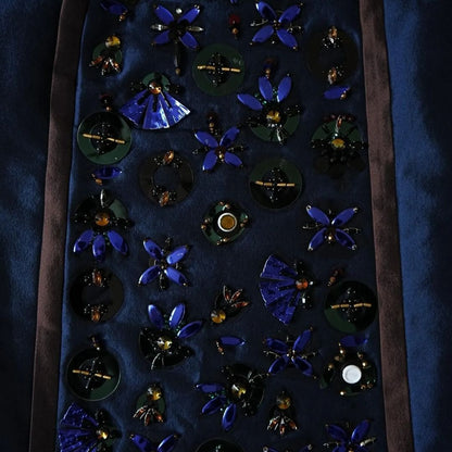 Prada SS 2005 - Blue Crystal embodied A-Line skirt