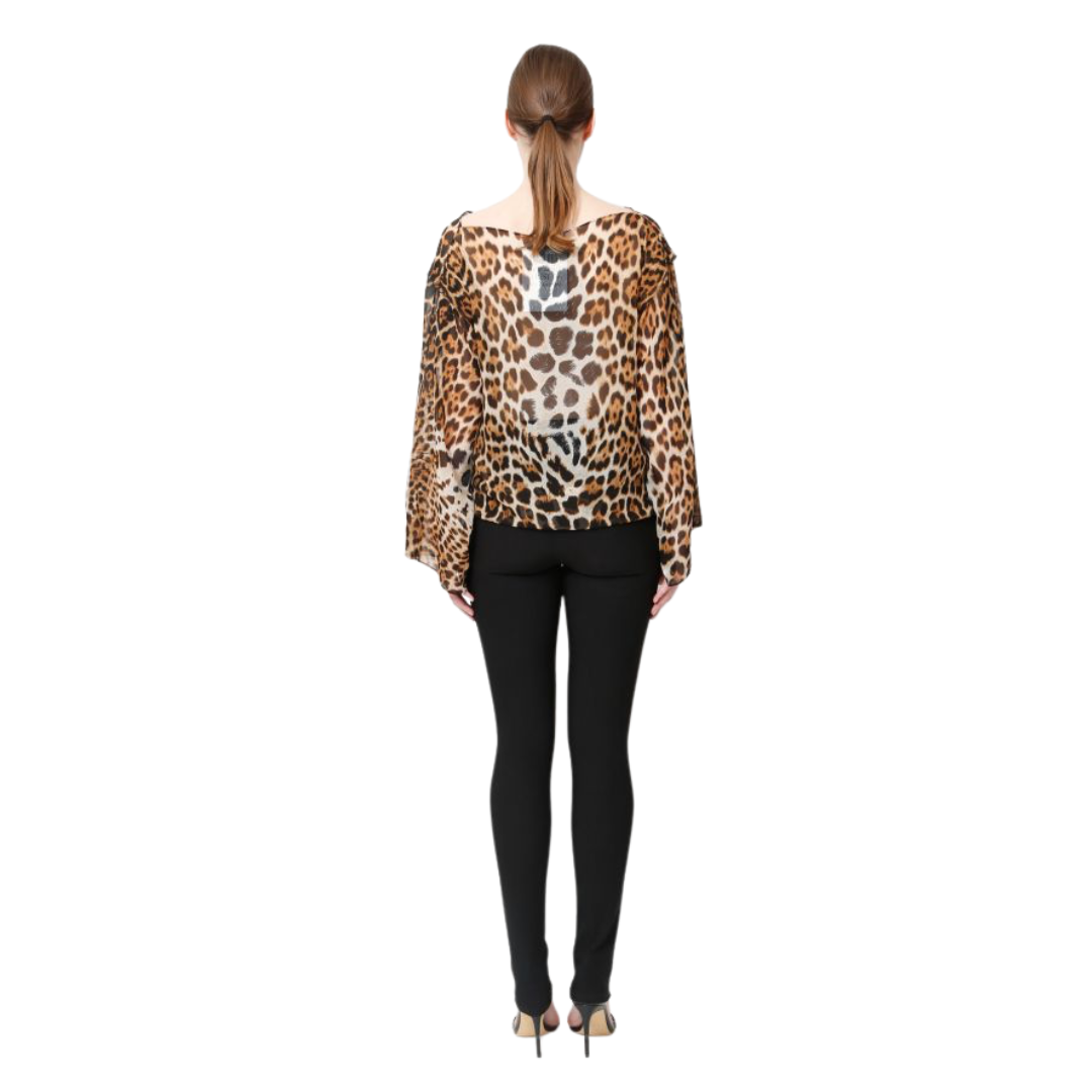 Saint Laurent S/S 2000 Leopard Print Blouse