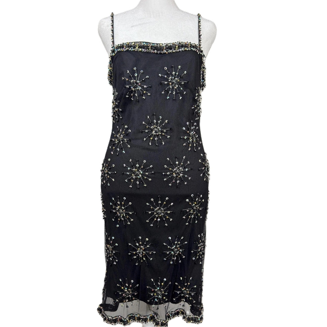 Vivienne Tam SS 1998 - Black Sequin and Beaded Mini Dress