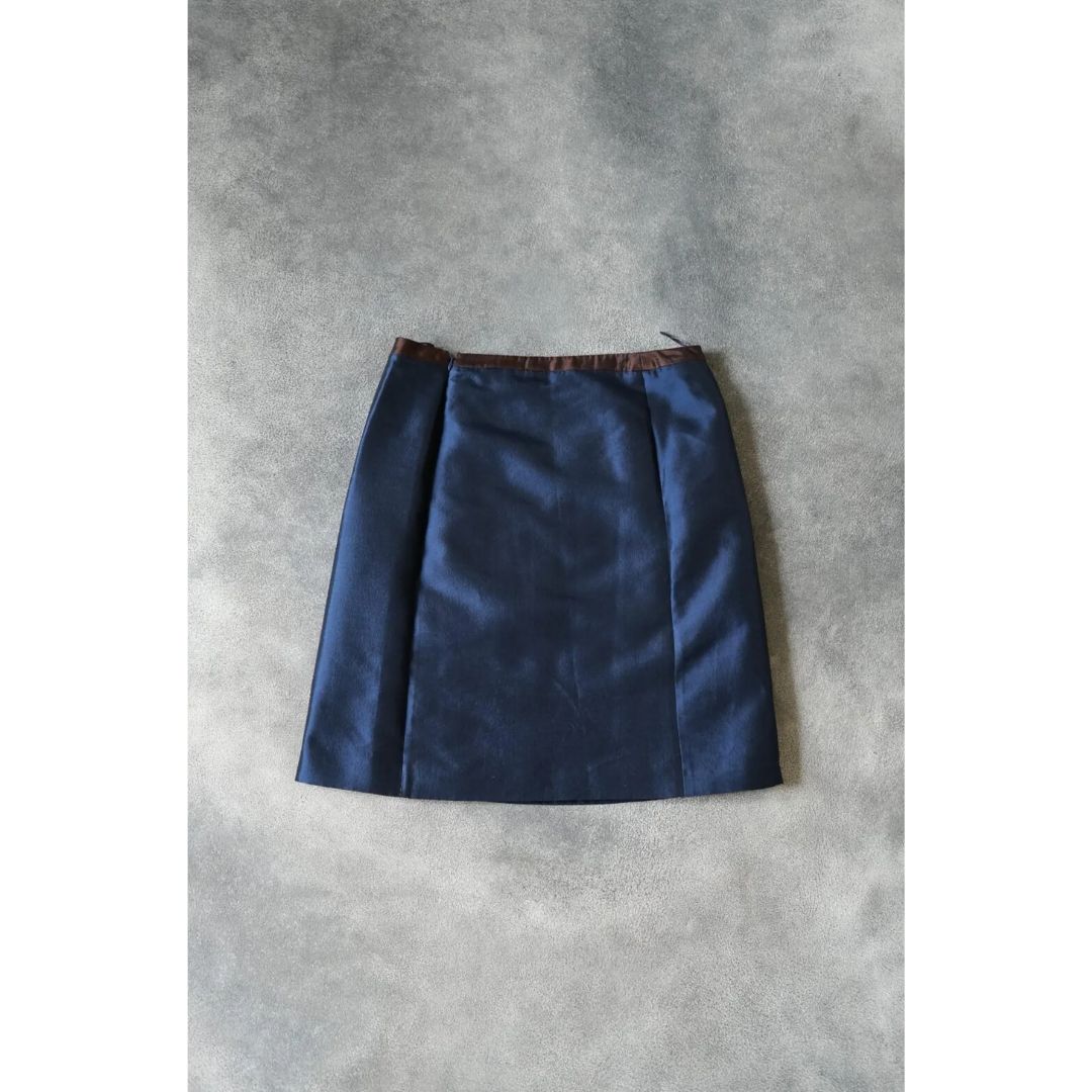 Prada SS 2005 - Blue Crystal embodied A-Line skirt