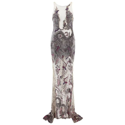 Julien MacDonald Fall 2014 - Ultra Rare Purple and Silver Sequin Beaded dress