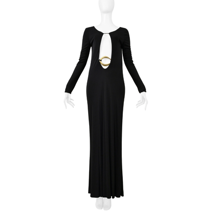 Gucci By Tom Ford S/S 1996 Iconic cutout gown with gold belt