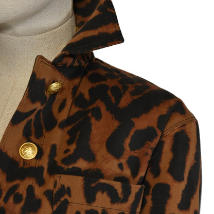 Gianni Versace SS 1992 - Animal print Denim matching set