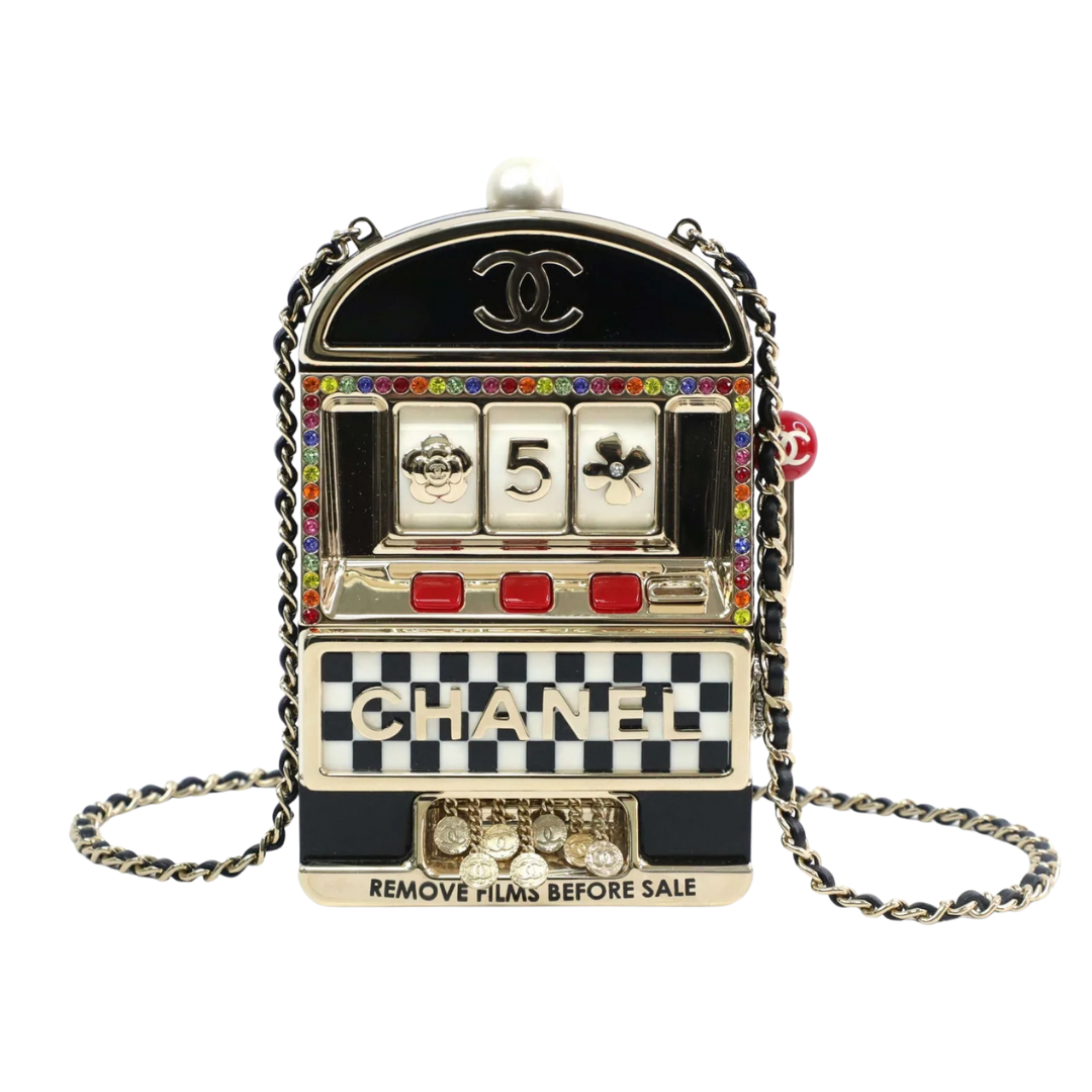 Chanel Casino Monaco Slot Machine Minaudiere with Gold Hardware