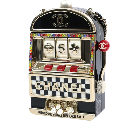 Chanel Casino Monaco Slot Machine Minaudiere with Gold Hardware