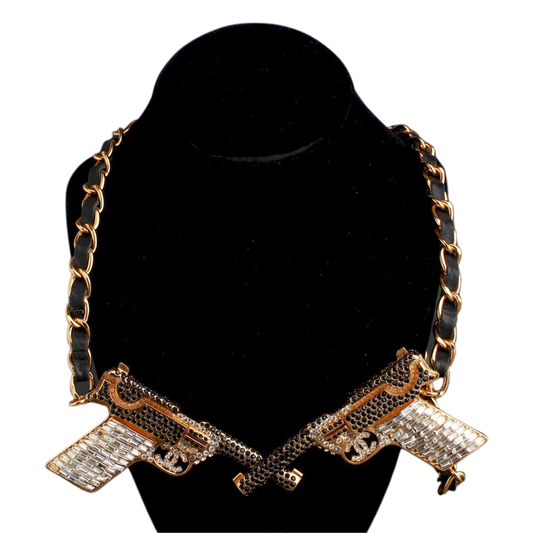 Chanel by Karl Lagerfeld RARE fall 2001 runway double pistol chain belt