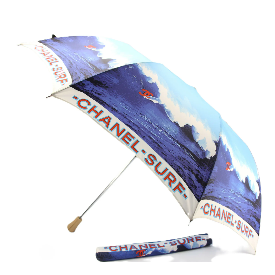 Chanel Vintage 2002 Surf Line Blue Umbrella