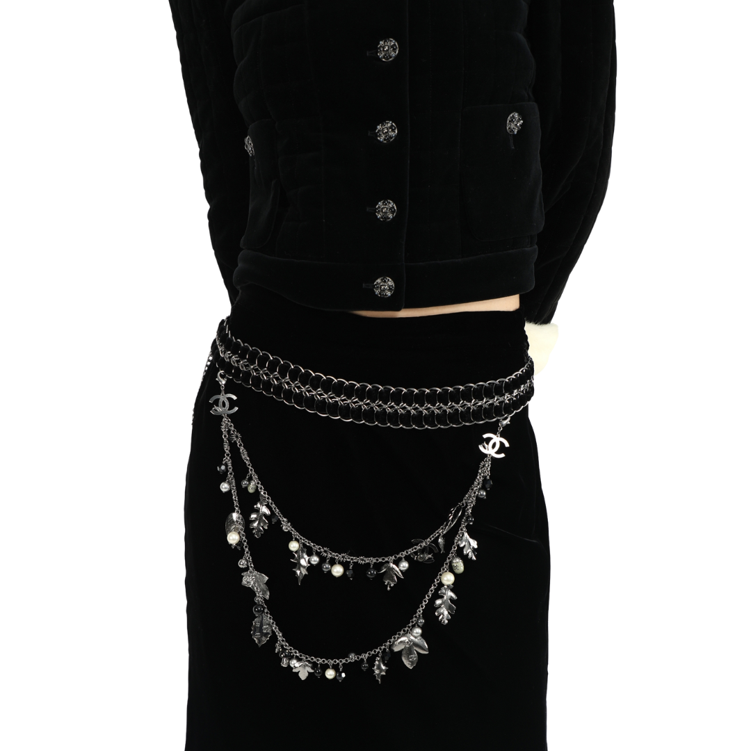 Chanel COLLECTOR F/W 2005 Suede Charm Belt