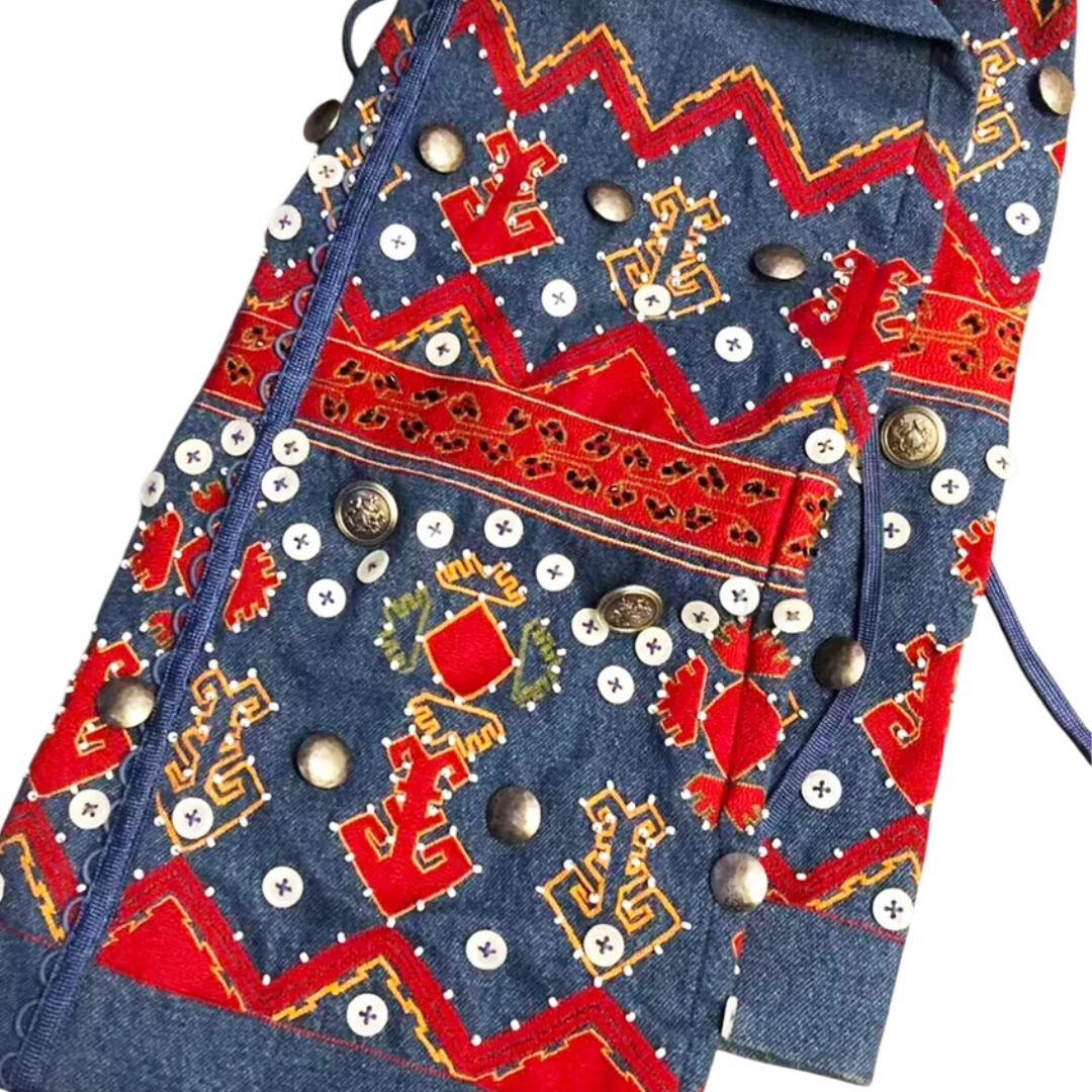 Ultra Rare 2002 Christian Dior bead embellished flare jeans