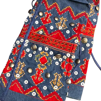 Ultra Rare 2002 Christian Dior bead embellished flare jeans