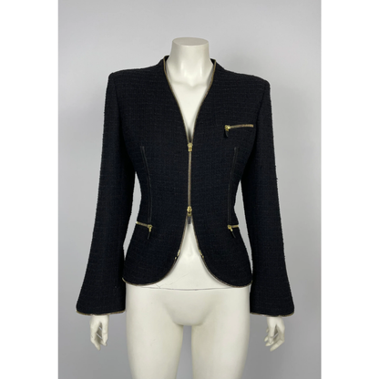 Alexander McQueen F/W 2003 Tweed Zipper blazer
