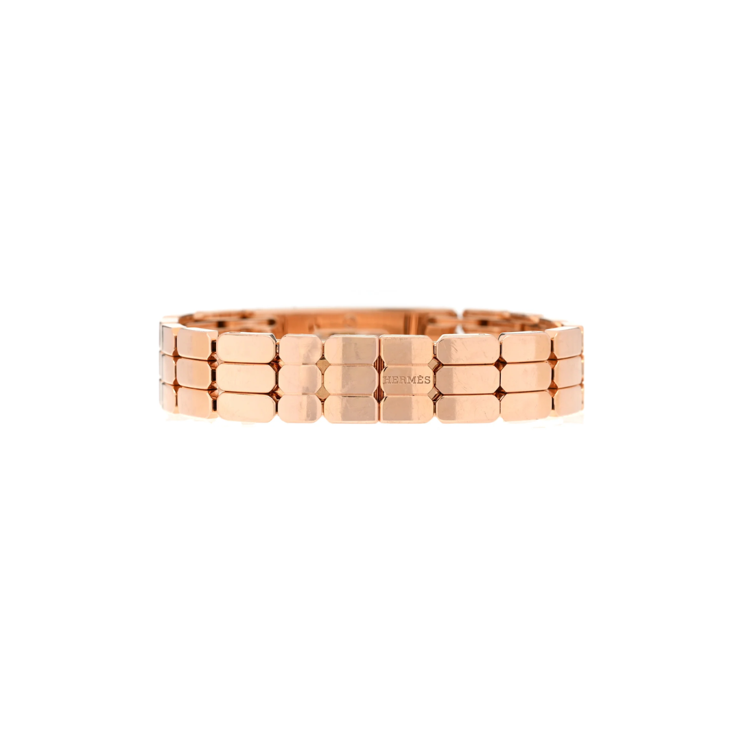 Hermès 18K Rose Diamond Pave 16mm Kelly Quartz Watch