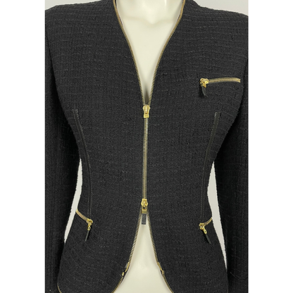 Alexander McQueen F/W 2003 Tweed Zipper blazer