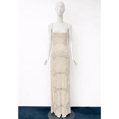 Valentino SS 2003 Dress embellished with crystals, beads and intricate hand embroidery