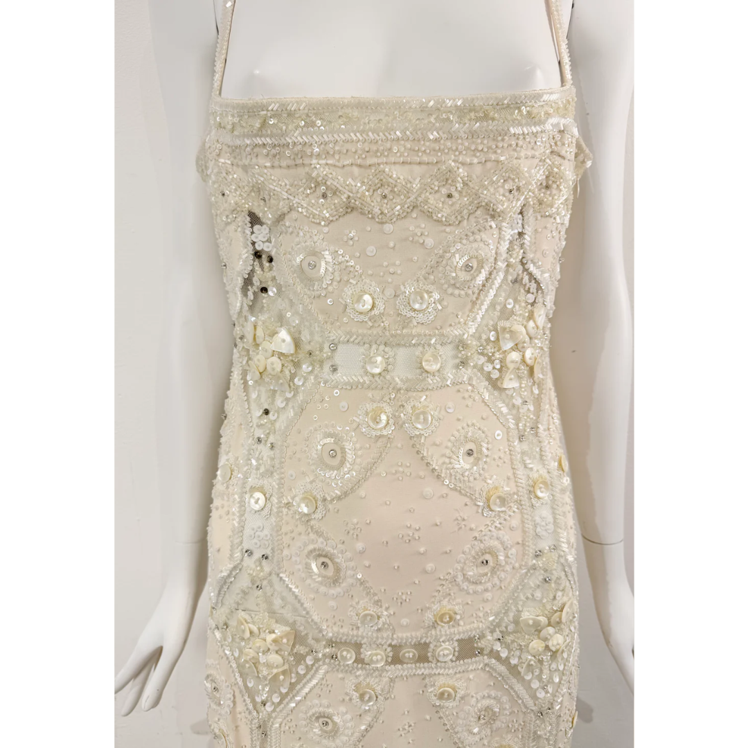 Valentino SS 2003 Dress embellished with crystals, beads and intricate hand embroidery