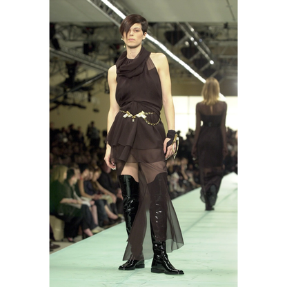 Chanel by Karl Lagerfeld RARE fall 2001 runway double pistol chain belt