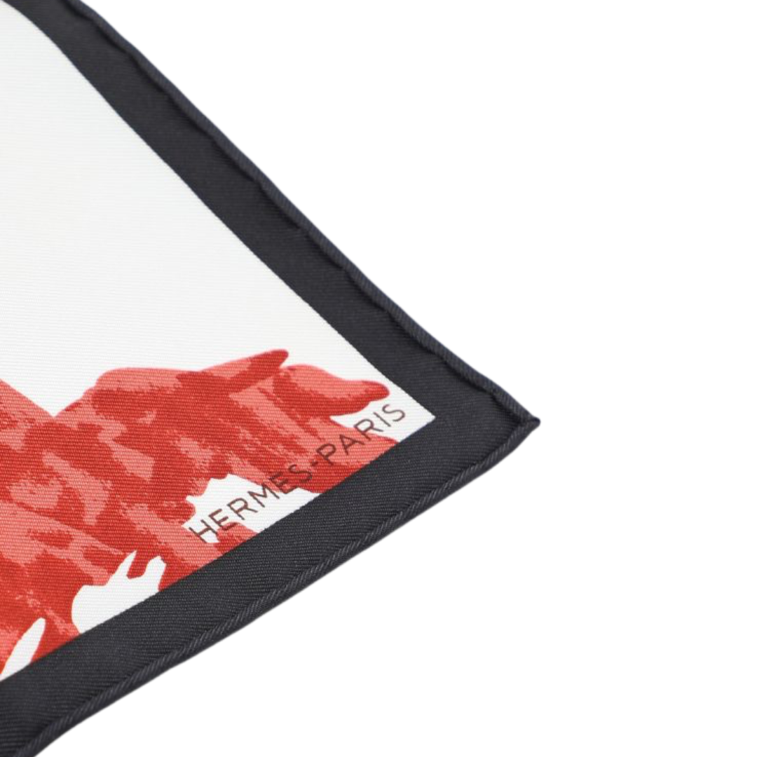 Hermès 2012 'Les Tigreaux' 45cm Pocket Scarf