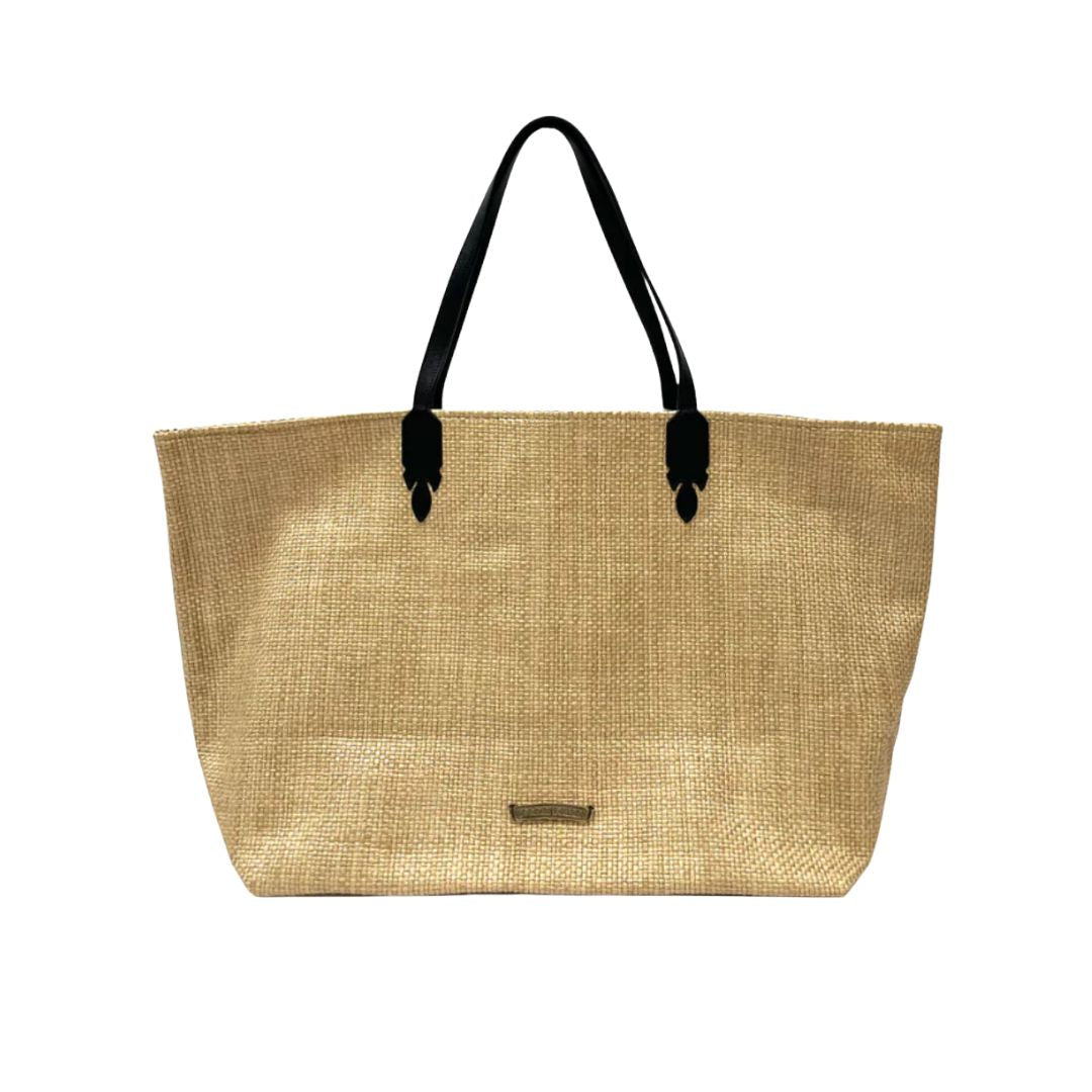 Chrome Hearts Straw Beige Cross Logo Tote Bag