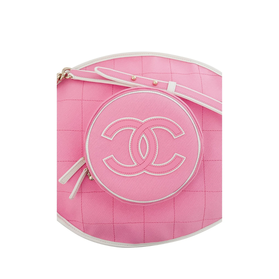 Chanel 23C Pink Large Tennis Racquet & Bag