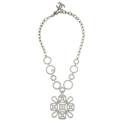 Chanel SS 2017 Strass CC Silver Collar necklace